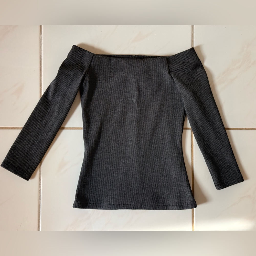 Zara Charcoal Knit Top
